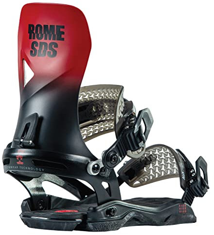 Rome Snowboards Herren Schraubstock Snowboardbindung – 2022/2023 Agent Schwarz/Rot | Medium/Large