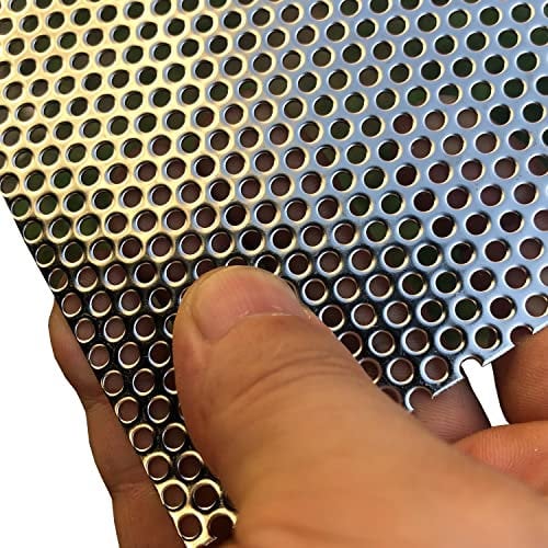 FengYoo Chapa perforada de acero inoxidable 304 - Placa de acero perforada - Apertura de 3 mm, grosor de 1,1 mm, 300 x 150 mm