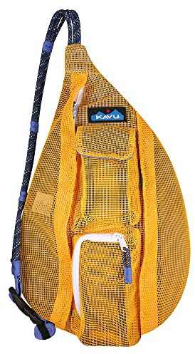 KAVU Mini Strand Seil Tasche Mesh Crossbody Sling Rucksack, Sunbeam, Einheitsgröße, Sling Rucksäcke