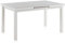 JUANIO Table Extensible de Jardin en Aluminium avec Plateau en Verre Coloris Blanc - Longueur 140/180 x Hauteur 75 x Largeur 90 cm