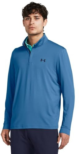 Under Armour Men's Playoff 1/4 Zip Long-Sleeve T-Shirt, (406) Photon Blue/Midnight Navy/Midnight Navy, XXL