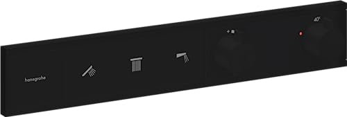 hansgrohe Unterputz Thermostat Dusche RainSelect, Duscharmatur für 3 Verbraucher, Mattschwarz