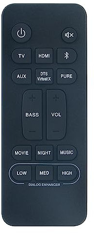 VINABTY RC-1236 RC1236 Replacement Remote Compatible with Denon Soundbar DHT-S216 DHT-S216H DHTS216 DHTS216H RC-1245 RC-1251