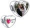 LaMenars Personalized Photo Charms Herz Perlen Sterling Silber Anpassen Bild Liebe für Frauen Armbänder und Halsketten Geschenke für Mädchen