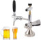 Stainless Steel Brass Beer Keg Pump, 4in Party Beer Pump, Beer Keg Pump Tap, Reusable Draft Beer Kegerator Pump with Pressure Gauge for Home Picnic Bar Wedding Events Family Gatherings