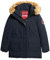 Superdry Damen Everest Parka mit Kunstfellkapuze Nordisch Chrom Marineblau 40