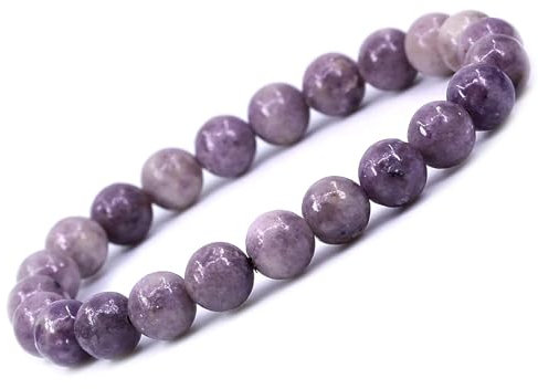 Spirituellementbien Armband mit echten Perlen 8 mm AA + Blume des Lebens und Geschenkbeutel. Ein echter Naturschmuck – Geschenkidee für Weihnachten, Original, Lithotherapie, Baumwolle Stein Holz