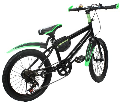chennnls 20 Zoll Mountainbike,Scheibenbremse, 7 Gang-Schaltung Bike Scheibenbremsen, Vollfederung, Fully MTB für Jungen, Mädchen, Damen & Herren