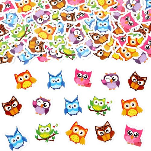 Kreatwow Eule Party Dekorationen 200pcs Eule Konfetti bunte Eule Tischdekoration Streuung für rustikale Wald Thema Eule Haus Geburtstag Baby Dusche Party Supply Woodland Tier Geburtstag Party Gunst