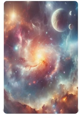 Bettlaken für Kinderbett, Weltraum-Universum, dehnbar, tragbar, atmungsaktiv, weich, für Mädchen und Jungen