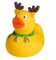 Weihnachtselch - Quietscheente - Badeente - ca. 8 cm gross