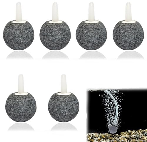 Nuqin Air Stone,6 Pcs Air Stones For Fish Tanks,Pond Air Stones for Air Pump Accessories,Aquarium Air Stone Easy to Sink,Air Stones for Pond for Air Pumps Fish Tanks Small Buckets and Ponds