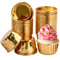 Muffinförmchen Papier,50 Stücke Eisbecher Pappe,Cupcake Muffin Förmchen,Gold Muffin Papierförmchen,Muffin Papierförmchen,für Weihnachtsfeier,Geburtstag Hochzeit,Partys