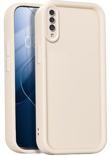 GOGME Coque pour Samsung Galaxy A50, Housse de Protection Intégrale en Silicone TPU Doux, Étui Antichoc Anti-Poussière - Blanc