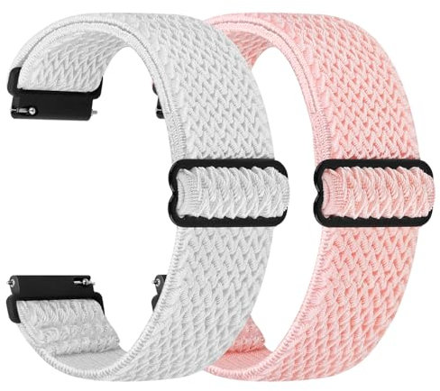 TumCez Regolabile Elastico Sgancio Rapido Cinturino Orologio in Nylon,18mm 19mm 20mm 22mm 24mm Cinturino per Samsung/Garmin/Fossil/Amazfit/Huawei/Xiaomi/Suunto Orologio per Uomo Donna