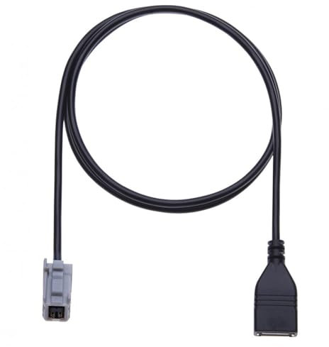 KUWAYO Apto for Subaru, Honda, Toyota, Mazda, Radio CD, navegación Android, Cable de Datos de Audio Auxiliar for automóvil, Adaptador USB, Cable con Enchufe de 4 Pines(White)