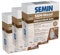 Semin - Reboucheur Bois - Sem Wood - Traitement des Trous et Fissures - Intérieur/extérieur - Finition Bois Foncé - Poudre - Boite de 1 kg (Lot de 3)