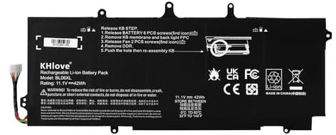 KHlove 42Wh BL06XL Batería para HP EliteBook Folio 1040 G1 1040 G2 Series BL06042XL BLO6XL HSTNN-IB5D 722236-171 722236-1C1 722236-271 722236-2C1 722297-001 722297-005 HSTNN-DB5D W02C Battery