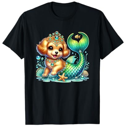 Niedliche Meerjungfrau mit Juwelen und Flossen T-Shirt