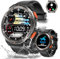 Reloj Inteligente Hombre con LED Linterna, 1,45'' 3ATM Impermeable Smartwatch Militar Hombre con Llamadas Bluetooth, Brújula, Altitud, Barómetro, Fitness Tracker con SpO2/Pulsómetro/para iOS Android