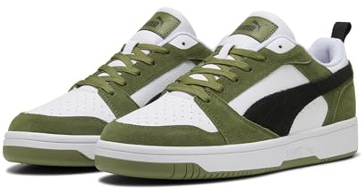 PUMA Rebound V6 Low SD 40226210 Herren-Sneaker, Olive Green Black White, 46 EU