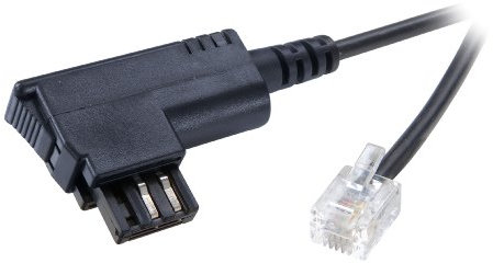 Vivanco 2 adriges Telefonanschlusskabel 3 m (TAE-F Stecker - RJ 11 Stecker) schwarz