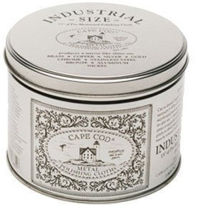 Cape Cod Metal Polishing Kit Industrial Size Tin. Pre-Moistened Polishing Cloths ~Brass, Copper, Silver, Gold, Chrome, Stainless Steel, Bronze, Aluminum, Nickel ~like new again! by Cape Cod Polish