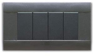 45P04GN - PLACCA SABBIATA IN TECNOPOLIMERO COLOR GRIGIO NOIR 4 M