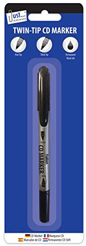 Just stationery Twin Tip CD/DVD Marker Pen 1005, Black