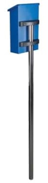 Perel Poteau pour boîte aux lettres, acier inoxydable, avec matériel de fixation, argenté, hauteur 150 cm