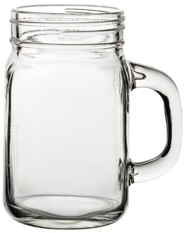 2 x Tennessee Handled Jam Jar Glass (Jeremiah Weed style) 15oz (43cl)