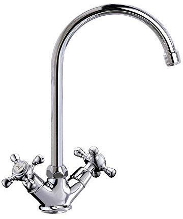 Clever Grifo de cocina bimando repisa, color cromado