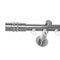 BASIT Innenlauf Gardinenstange 1 läufig Wandmontage 140 cm lang Edelstahl Optik I Vorhangstange mit Schiene 1läufig Ø20mm I 120-600 cm wählbar H30