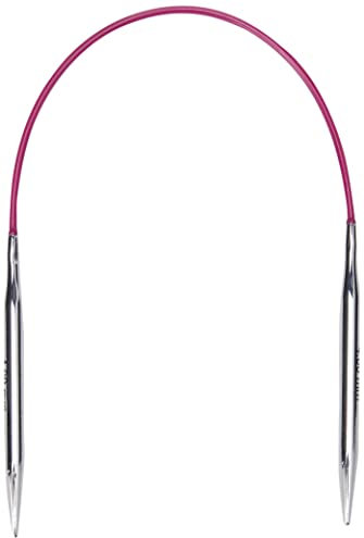 KnitPro Nova Metal: Knitting Pins: Circular: Fixed: 25cm x 4.00mm, Silber, 25cm x 4mm
