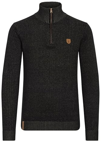 Indicode IDNathen Herren Strickpullover Troyer Feinstrick Pullover
