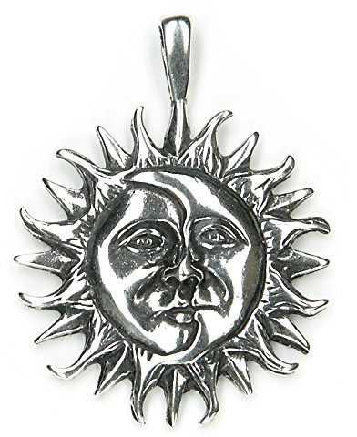 Drachensilber Sonne Mond Schmuck Anhänger Eclipse Silberschmuck 925er Silber Kettenanhänger Kelten Schmuck wohltuende Veränderung