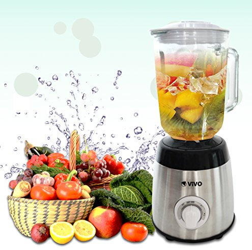 Stainless Steel 600W Glass Blender with Turbo Pulse & Ice Crush Function Fruit and Vegetable Smoothie Maker Machine