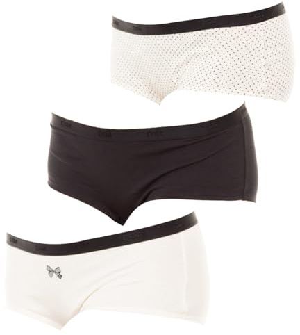 Dim Boxer Damen Les Pockets Baumwolle Farben & Muster x3