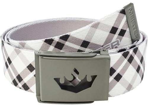 Meister Ceinture de Golf Web Player - Ajustable & Réversible - Carreaux Modernes