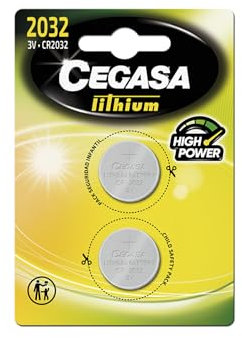 CEGASA CR2032 Pack 2 Pilas Botón de Litio