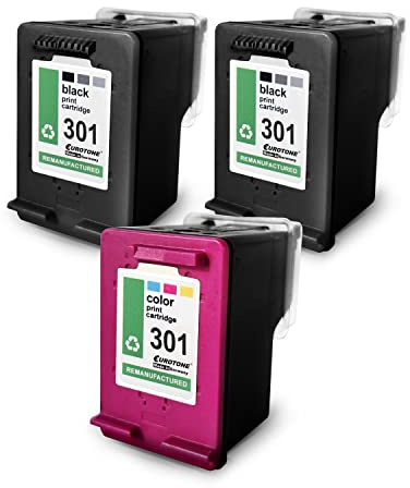 3X Müller Printware Patronen kompatibel für HP 1010 1510 2000 2050 2510 2540 2541 2544 2547 2549 2550 2620 3052 3055 3056 3059 4502 4504 4635 5539 ersetzt HP 301XL CMYK