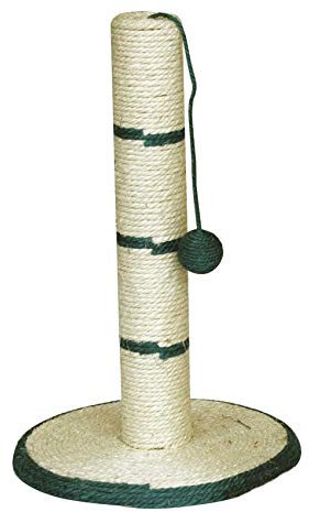 Classic Home Store Gor Pets Cat Scratching Post Kitten Sisal Rope Scratcher Play Toy - Green (46cm Tall)