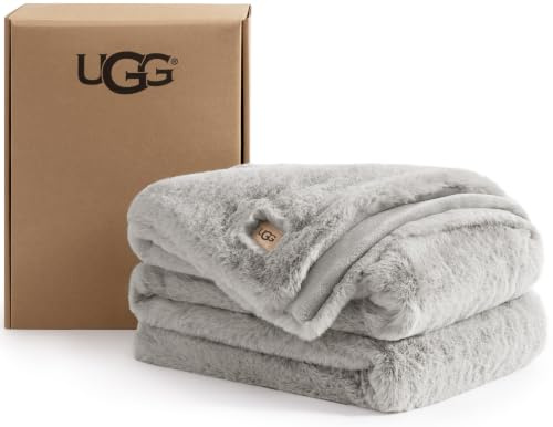 UGG Euphoria Couverture réversible en Fourrure pelucheuse Motif Phoque
