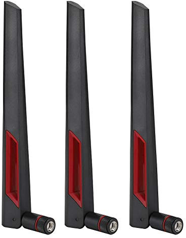 Router Gain Antenne,ASHATA 3PCS 2.4G/5.8G Doppelband SMA 8DBi High Gain Router Antenne, 8db SMA Rundstrahlantenne