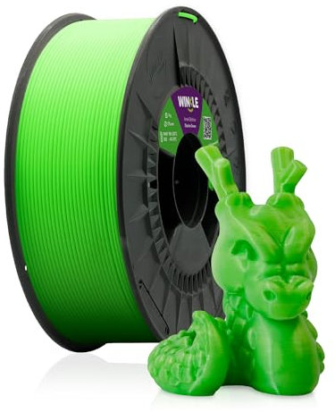 WINKLE PLA HD Fluoreszent Filament 2.85mm Elektrisch Grün, 1kg Spule, 3D Drucker Filament Kompatibel mit FDM Druckern, 3D-Druckmaterialien, Maßgenauigkeit +/- 0.05mm, Leicht zu Bedrucken
