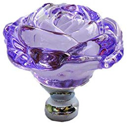 EYCFSJ Ceramic Drawer Handles 4Pcs 50Mm Crystal Glass Handle Cabinet Knob Drawer Pull Handle Kitchen Door Wardrobe Hardware Furniture Knobs Handles Purple