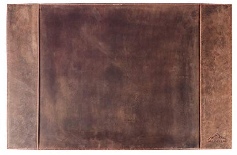 Alpenleder Schreibtischunterlage - TIROL (Handgefertigt) - Nachhaltiges Bio-Leder aus regionaler Landwirtschaft | Schreibtischunterlage leder, Dokumentenfach *Fair Produziert* (68x45cm, Old Havanna)