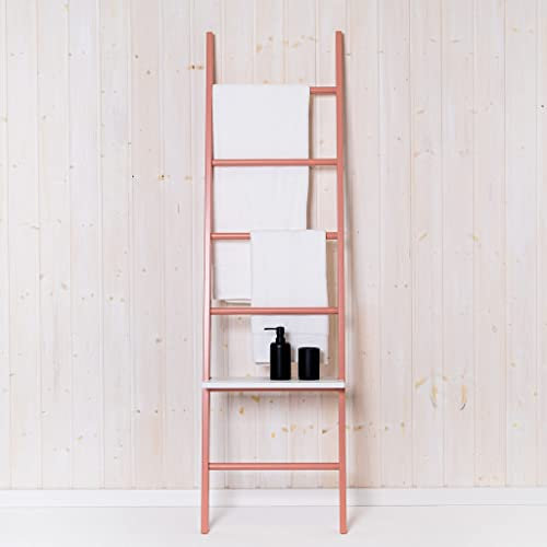 Kleiderleiter | Handtuchleiter volllackiert in Rosa (Marokko) | 171 x 47 x 5,5 cm | 6 Sprossen für sehr viel Platz | vollständig aufgebaut |Top Qualität & Handarbeit aus Deutschland
