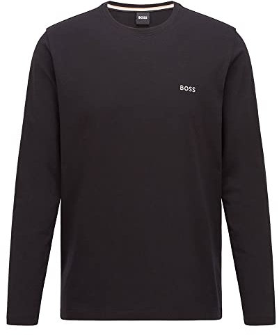 BOSS Men's Mix&Match LS-Shirt R Long Sleeve Top, Black1, L