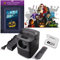 Kringle Bros HD Super Bright LED Projector with 20 Preloaded Holiday Video Scenes, Black, USB, 1280 x 720 Resolution, 5000 Lumen, Includes 48 x 72 Holographic Projection Screen